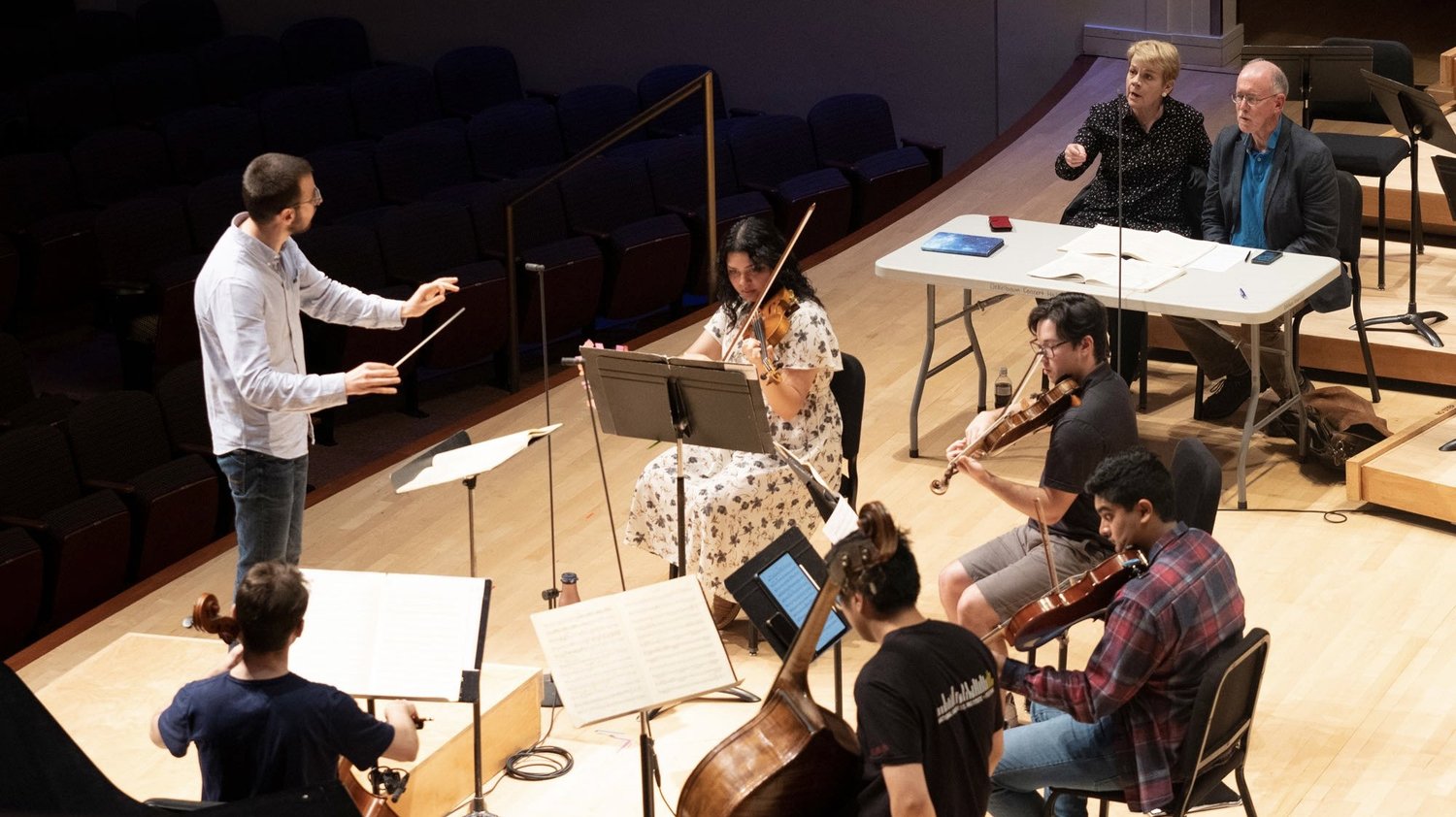 Conducting sessions with Marin Alsop and James Ross